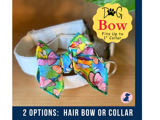 Butterfly Dog Bow - Hair or Collar Attachment