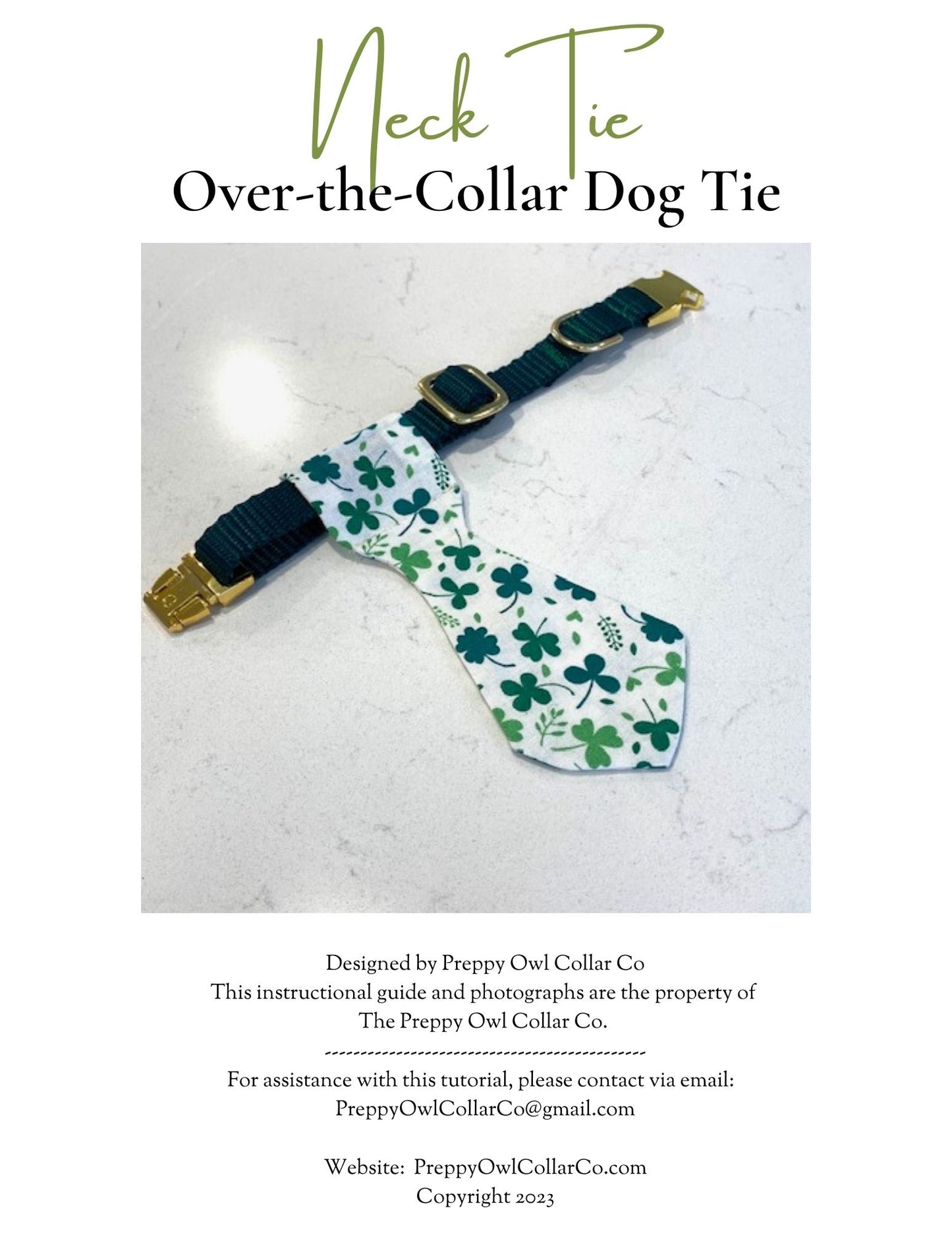 How to Make an Over-the-Collar Dog Neck Tie