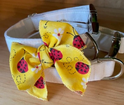 Ladybug Daisy's Dog Bow - Hair or Collar Attachment