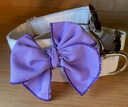 Purple Dog Bow - Hair or Collar Attachment
