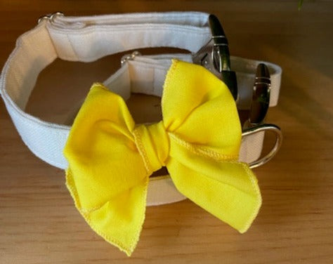 Yellow Dog Bow - Hair or Collar Attachment