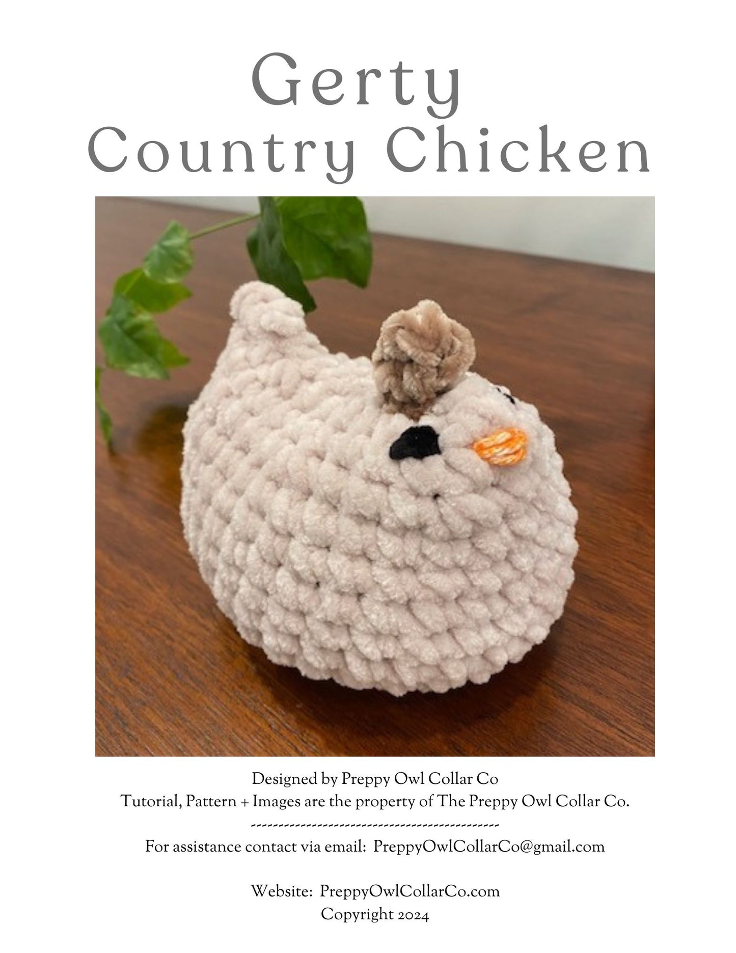 Med Chicken Crochet Pattern