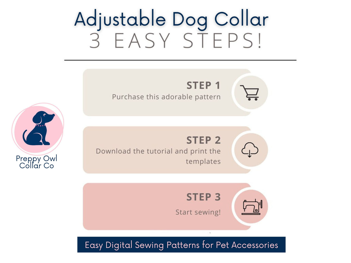How to Make an Adjustable Fabric Dog Collar Sewing Instructions