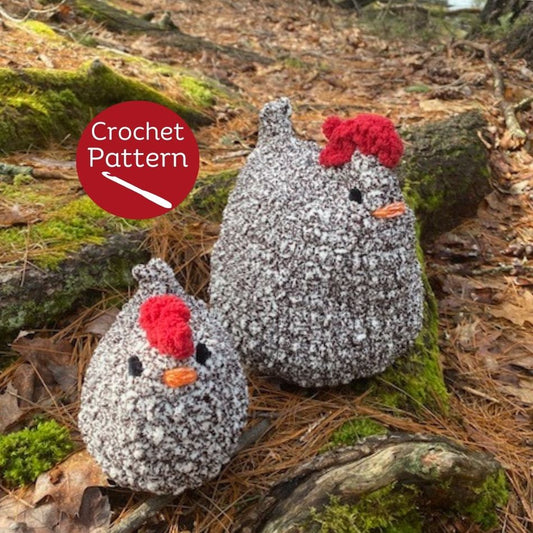 Bundle:  Large Chicken and Medium Chicken Crochet Pattern