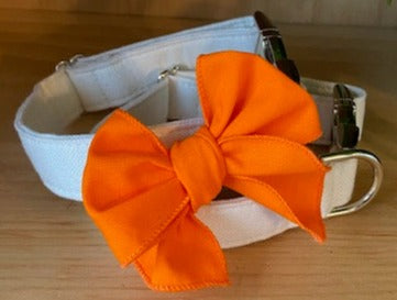 Orange Dog Bow - Hair or Collar Attachment