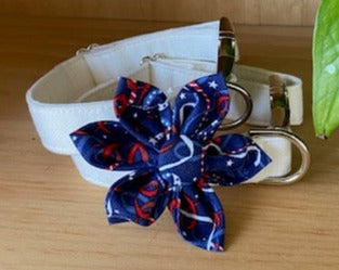 Patriotic Celebration Dog Collar Flower - Velcro Attachment