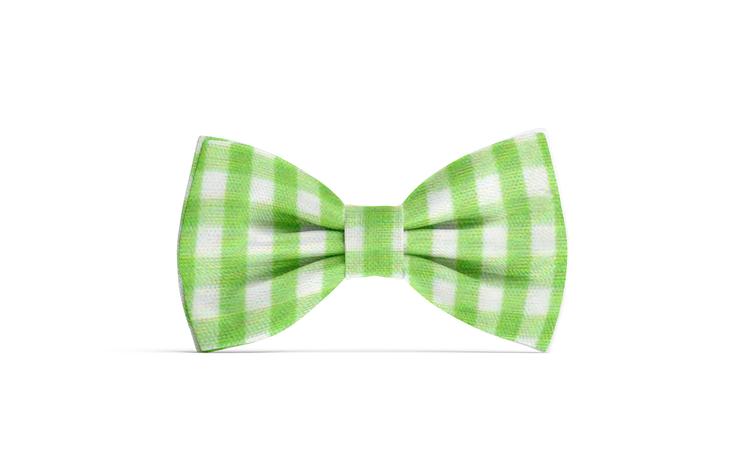 Dog Bow Tie - Lime Green Gingham
