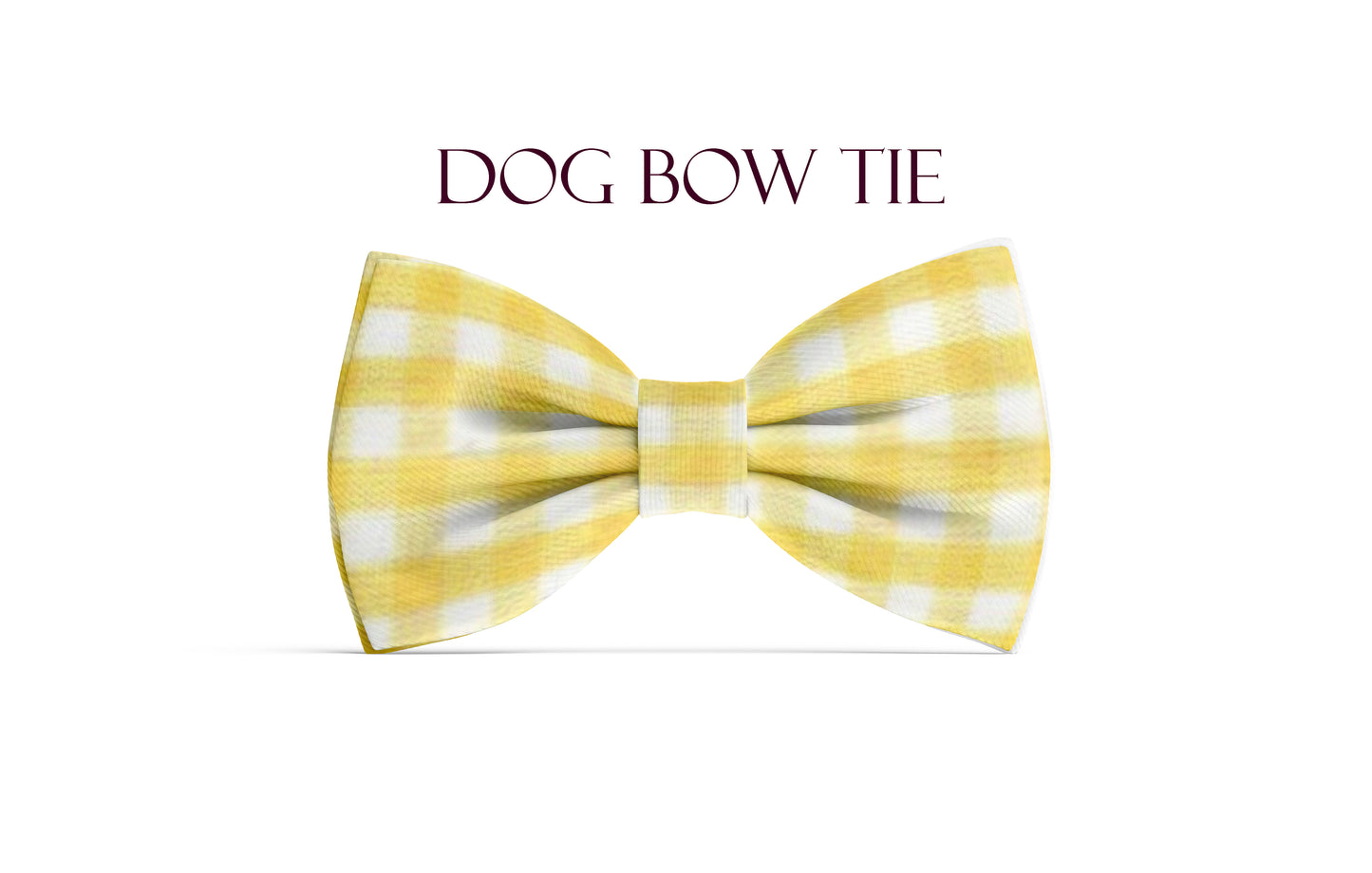 Dog Bow Tie - Yellow Gingham