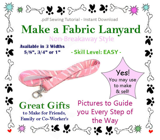 Sewing Pattern - DIY Fabric Lanyard