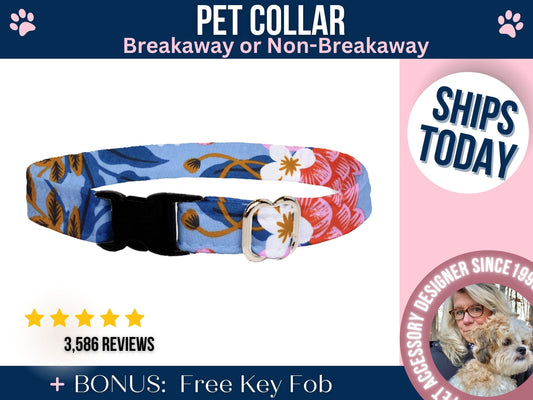 Cat Collar, Breakaway or Non-Breakaway Cat, Kitten, Small Dog
