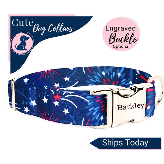 4th of July Dog Collar, Patriotic Dog Collar, American Dog Collar, Independence Day