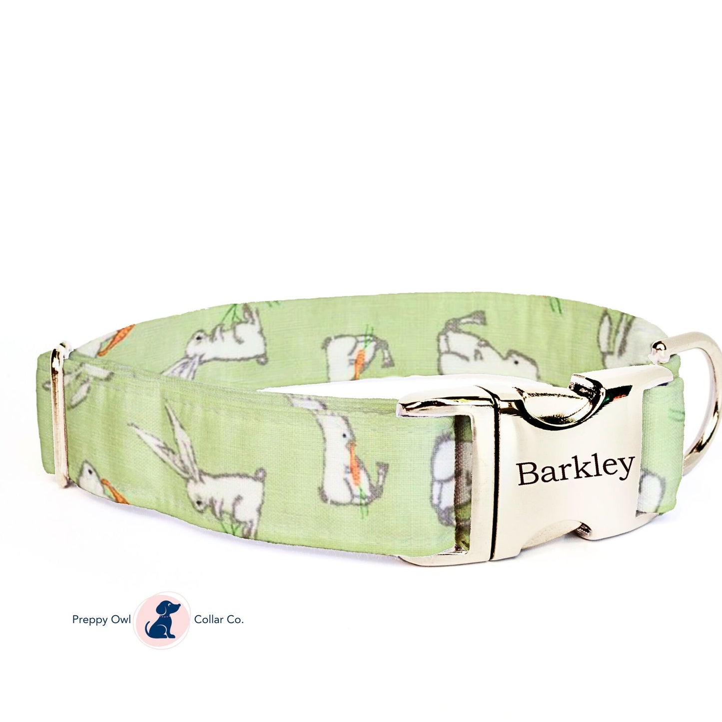 Cute Dog Collar, Rabbit Dog Collar, Easter Bunny Pet Collar, Pet Easter Gifts, Bunny Dog Collars Personalized, Custom Dog Collars - FREE Bow