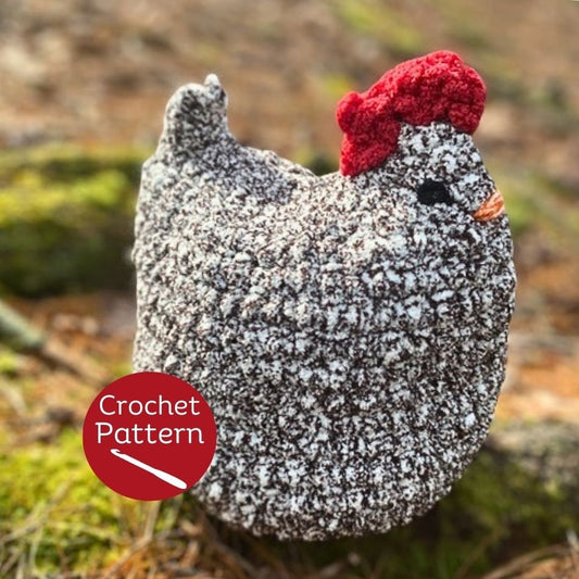 Chicken Crochet Pattern - Large Countryside Chicken Plush pdf Crochet Pattern