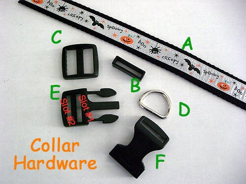 Adjustable Nylon Webbing & Ribbon Dog Collar - Instant Download - Learn How to Make these Dog Collars