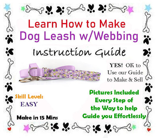 Dog Leash Sewing Tutorial | Create Pet Lead | Dog Leash Sewing Instructions | Make a Fabric Handle with Nylon Webbing Dog Leash