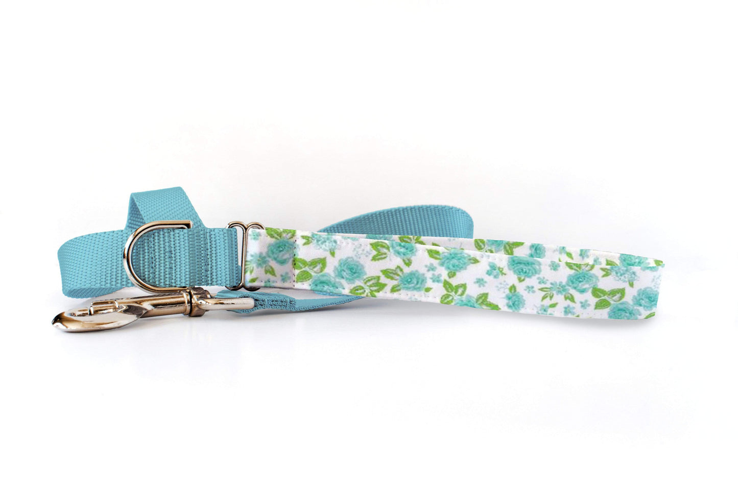 Preppy Owl Collar Co™ Dog Leash Dog Leash - Aqua Floral Berrylicious