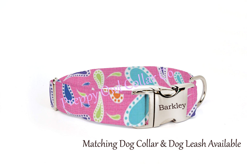 Preppy Owl Collar Co™ Dog Leash Dog Leash - Paisley Pink