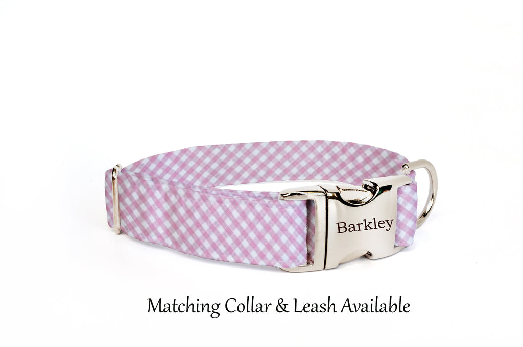 Preppy Owl Collar Co™ Dog Leash Dog Leash - Pink Gingham
