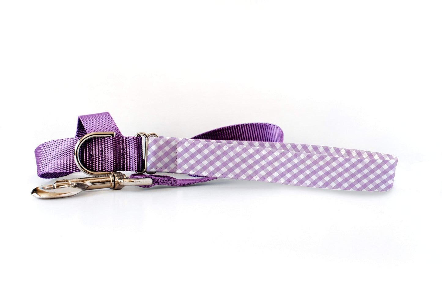 Preppy Owl Collar Co™ Dog Leash Dog Leash - Purple Gingham